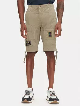 Шорты из ткани обычного кроя 251BE041CT1122 Aeronautica Militare, хаки