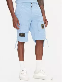 Шорты из ткани обычного кроя 251BE041CT1122 Aeronautica Militare, голубой