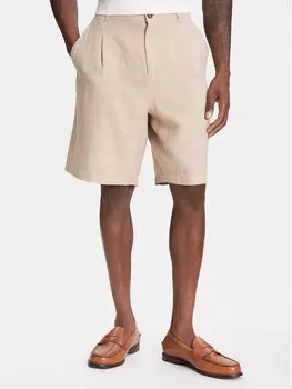 Шорты из ткани обычного кроя 43B3U9010 United Colors Of Benetton, бежевый