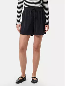 Шорты из ткани обычного кроя Anora 17148783 Pieces, черный