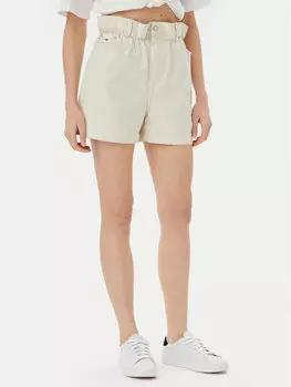 Шорты из ткани обычного кроя DW0DW21656 Tommy Jeans, бежевый