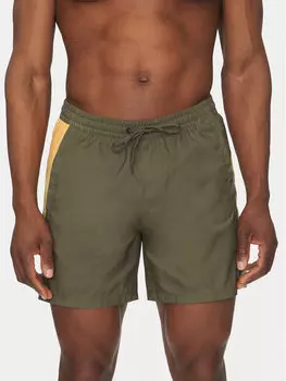 Шорты из ткани обычного кроя EQYJV04136 Quiksilver, зеленый