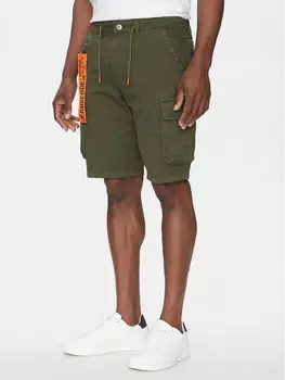 Шорты из ткани обычного кроя Inpearl 70-762 Indicode, хаки