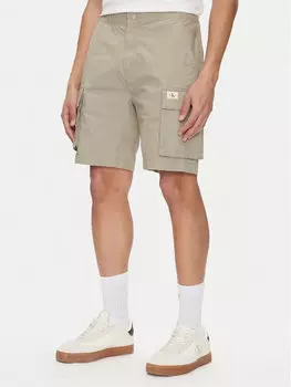 Шорты из ткани обычного кроя J30J327376 Calvin Klein Jeans, зеленый