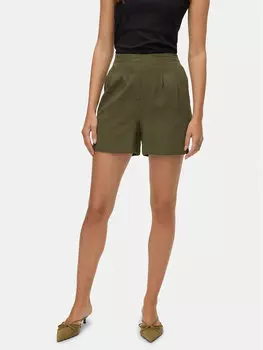 Шорты из ткани обычного кроя Jesmilo 10279694 Vero Moda, зеленый