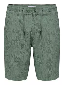Шорты из ткани обычного кроя Leo 22028301 Only & Sons, зеленый
