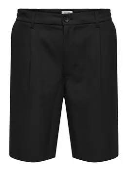 Шорты из ткани обычного кроя Lou 22032473 Only & Sons, черный