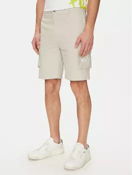 Шорты из ткани обычного кроя Retro Washed 60100045 Karl Kani, белый