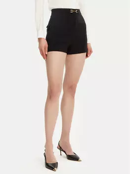 Шорты из ткани обычного кроя SH-007-51E2-V240 Elisabetta Franchi, черный