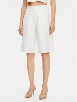 Шорты из ткани обычного кроя Texas 2516781027650 Max Mara, белый
