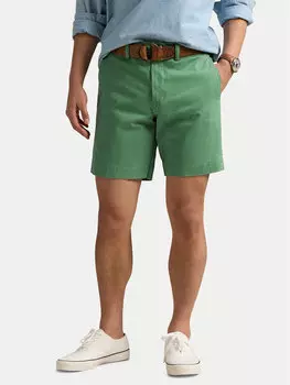 Шорты из ткани прямого покроя 710799213048 Polo Ralph Lauren, зеленый