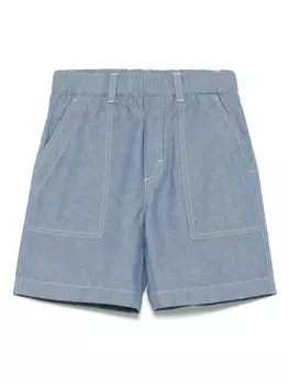 Шорты из ткани шамбре Moncler Enfant, синий