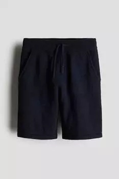 Шорты из тонкого хлопкового трикотажа H&M, синий