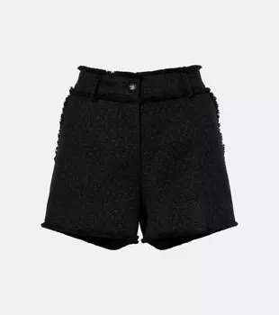Шорты из твида с добавлением шерсти Dolce&Gabbana, черный