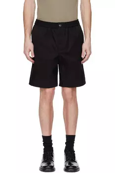 Шорты из твила Ami Paris, черный