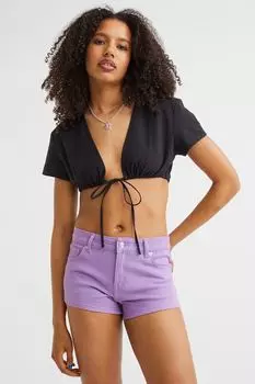 Шорты из твила H&amp;M, фиолетовый