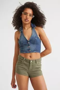 Шорты из твила H&amp;M, хаки зеленый