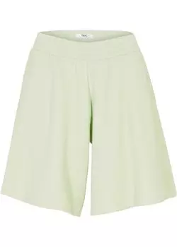 Шорты из вафельного трикотажа с удобным поясом с завышенной талией Bpc Bonprix Collection, зеленый