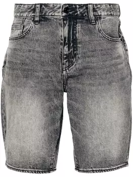Шорты из вареного денима Armani Exchange, серый