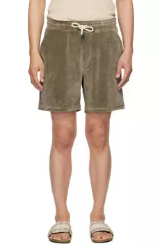Шорты из велюра цвета тауп OAS