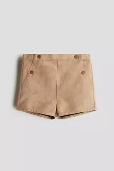 Шорты из ворсованной ткани H&M, бежевый