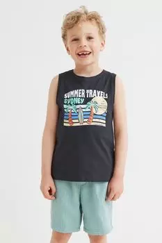 Шорты из жатого хлопка H&amp;M