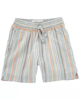 Шорты из жатого хлопка в полоску Sovereign Code Passport, синий