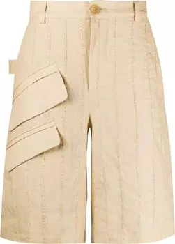 Шорты Jacquemus Le Short Raphia 'Cream', кремовый