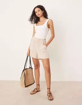 Шорты JDY paperbag бежевого цвета