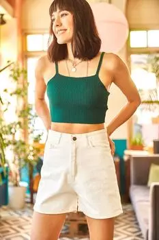 Шорты - Экрю - Нормальная талия Olalook, экрю