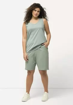 Шорты JERSEYSHORTS WITH POCKETS Ulla Popken, светло-зеленый