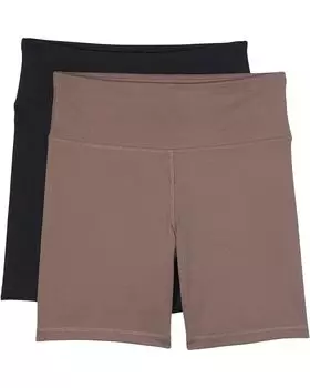 Шорты Jockey Active 2-Pack Performance High-Waist 7'' Bike Shorts, цвет Deep Black/Plum Truffle