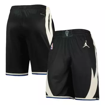 Шорты Jordan Brand Milwaukee Bucks, черный