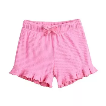 Шорты Jumping Beans для девочек 4–12 лет с рюшами и завязками по краю, цвет Annabelle Pink