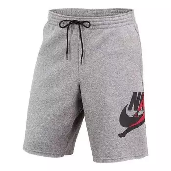 Шорты jumpman логотип печать трикотажные баскетбольные спортивные шорты Air Jordan, серый