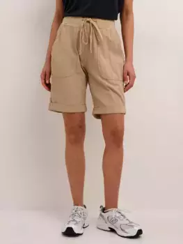 Шорты KAFFE Naya Elastic Waist Cotton, цвет classic/sand