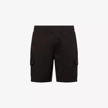 Шорты-карго Arne с патч-карманами и шнурком, черный