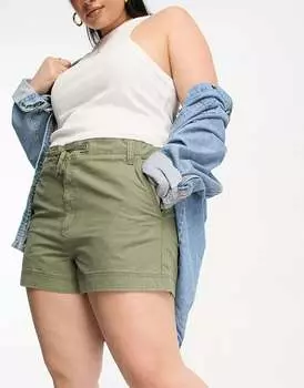 Шорты карго цвета хаки ASOS DESIGN Curve