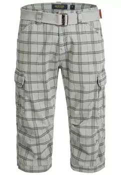 Шорты-карго INDICODE JEANS Regular Cargo Pants Nicolas Check, серый