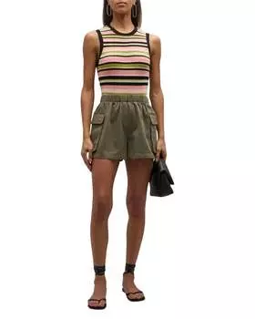 Шорты-карго из хлопкового твила в армейском стиле ATM, цвет army