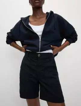 Шорты-карго из хлопковой смеси Marks & Spencer, черный