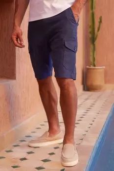 Шорты карго из льняной смеси Threadbare, синий