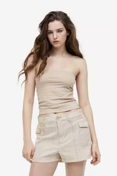Шорты карго из льняной ткани H&M