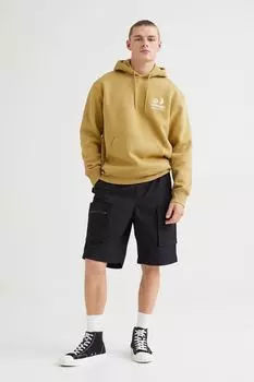 Шорты карго из рипстопа Relaxed Fit H&amp;M, черный