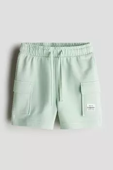 Шорты-Карго из трикотажной ткани H&M, зеленый