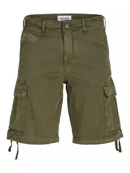 Шорты-карго JACK & JONES Loose fit Cargo Pants JPSTCole JJTucker, оливковый