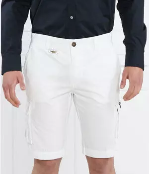 Шорты карго мужские Aeronautica Militare хлопковые, белый