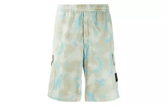 Шорты-карго мужские камуфляж Stone Island, цвет Camouflage