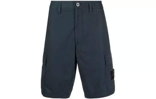 Шорты-карго мужские темно-синие Stone Island, синий