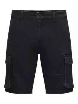 Шорты-карго ONLY & SONS "ONSCAM STAGE CARGO LBD0498 DNM SHORTS CS", черный